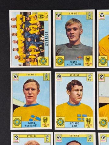 1970 Panini Mexico 70 World Cup, - Sweden complete team - 12, Nieuw
