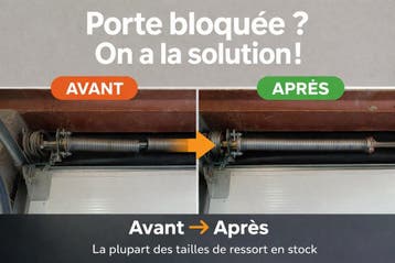 Remplacement de câbles et de ressorts porte de garage, Neuf