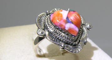 Turquoise ring - Hoogte: 25 mm - Breedte: 20.2 mm- 6.03 g -
