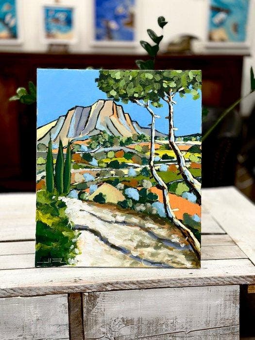 Jiel - Petit sentier aux mille couleurs, menant à la Sainte, Antiquités & Art, Art | Peinture | Moderne