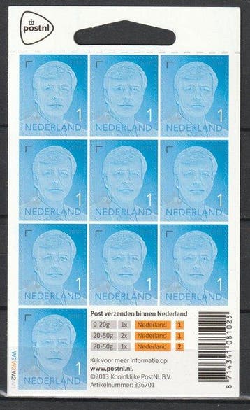 Nederland 2018 - Koning Willem Alexander - velletjes, Gestempeld