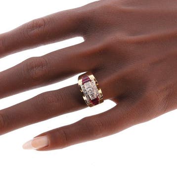 Ring - 18 karaat Geel goud, Witgoud - 0.50ct. tw. Diamant