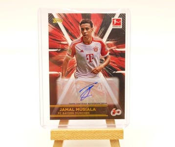 Topps Finest, Merlin Jamal Musiala Gesigneerde kaart,, Nieuw