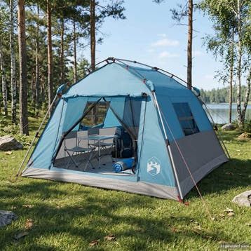 vidaXL Instanttent waterdicht 3-persoons Blauw, Verzenden