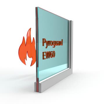 Enkel glas Pyroguard EW60 (stalen constructie), Doe-het-zelf en Bouw, Verzenden, Nieuw