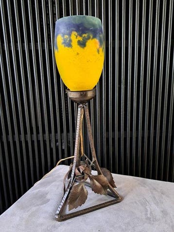 Art Nouveau lamp - Tafellamp - Pâte de verre