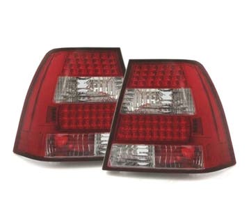 FEUX ARRIÈRE POUR VOLKSWAGEN VW BORA 1J 98-05 LED ROUGE CHRO, Verzenden