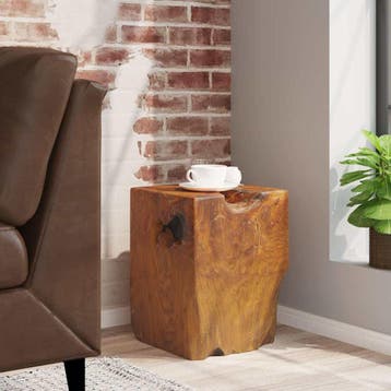 vidaXL Kruk massief teakhout, Huis en Inrichting, Stoelen, Verzenden, Nieuw