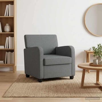 vidaXL Fauteuil Donkergrijs Stof, Huis en Inrichting, Fauteuils, Verzenden, Nieuw