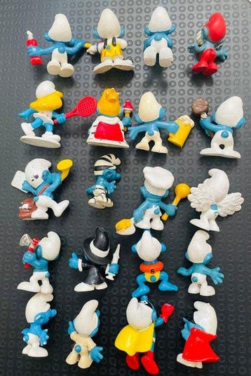 Peyo - Speelgoed Puffi vintage smurfs lotto 20 pezzi anni 70