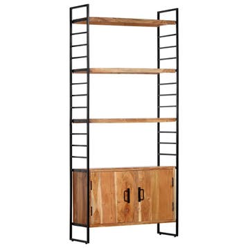 vidaXL Boekenkast met 4 schappen 80x30x180 cm massief, Verzenden