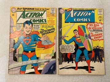 Action Comics (1938) 5 comics in range # 325 to 353! Silver, Boeken, Nieuw