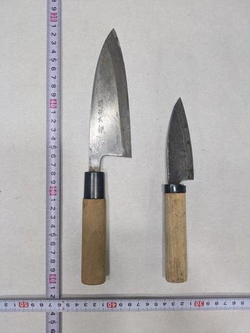 Keukenmes - Staal, Hout - Japan - Traditionele wa-deba en