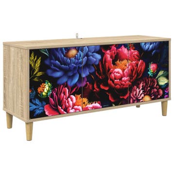 vidaXL Tv-meubel KIEL 102 x 33 x 50 cm Sonoma Bewerkt hout, Verzenden