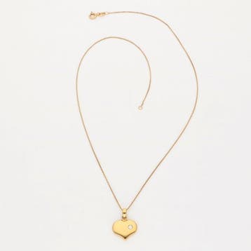 Collier avec pendentif - 14 carats Or jaune Diamant