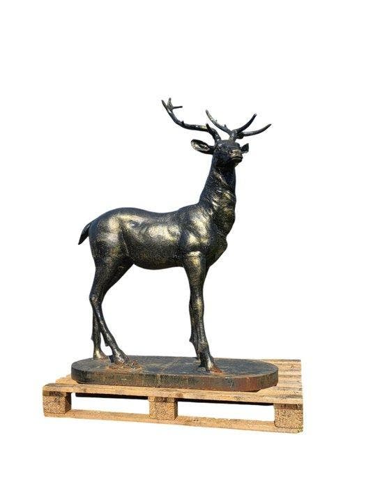 Statue, XL Deer - 149.5 cm - Fonte - 2026, Antiek en Kunst, Curiosa en Brocante