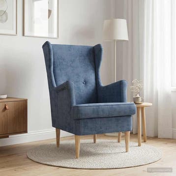 vidaXL Fauteuil Blauw ARES, Verzenden, Nieuw