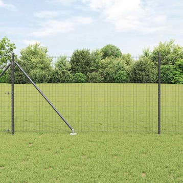 vidaXL Euro-hek met grondpennen 25 x 1,2 m PVC-Coated Staal, Tuin en Terras, Verzenden, Nieuw