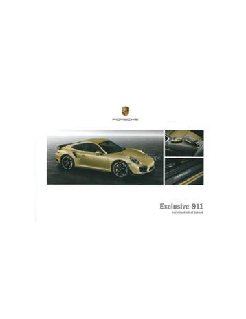 2016 PORSCHE 911 CARRERA EXCLUSIVE HARDCOVER BROCHURE NEDE.., Ophalen of Verzenden, Nieuw