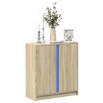 vidaXL Dressoir met LED 77x34x85 cm bewerkt hout sonoma, Verzenden, Nieuw