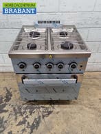 RVS MBM Dexion 4 pits Fornuis Gasfornuis met gasoven oven 70, Ophalen of Verzenden, Nieuw in verpakking