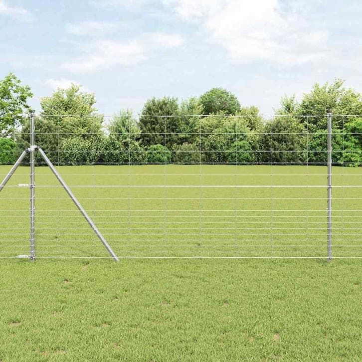 vidaXL Grond Fix Gelast Draadhek 25 x 1,2 m Gegalvaniseerd, Tuin en Terras, Tuinhekken en Hekwerk, Nieuw, Verzenden