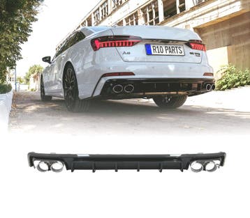 DIFFUSEUR ARRIÈRE AUDI A6  A6 AVANT 19-24 LOOK S6 NOIR BRILL, Verzenden