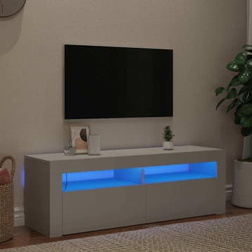 vidaXL Tv-meubel met LED-verlichting 120x35x40 cm wit, Verzenden