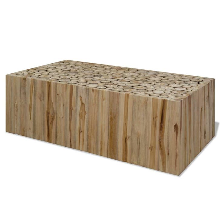 vidaXL Salontafel 90x50x30 cm echt teakhout, Huis en Inrichting, Tafels | Salontafels, Nieuw, Verzenden