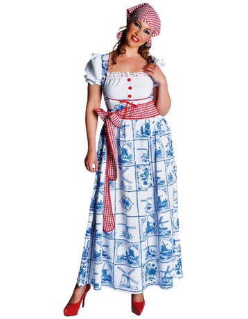 Boerin verkleed jurk delftsblauw, Hobby en Vrije tijd, Ophalen of Verzenden, Nieuw