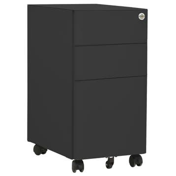 vidaXL Ladeblok verrijdbaar 30x45x59 cm staal, Verzenden