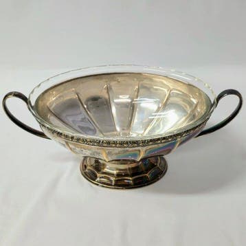 F. W. Quist - Tafelmiddenstuk - Verzilverd, Glas