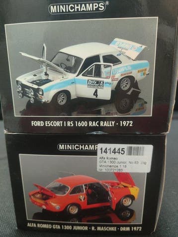 Minichamps 1:18 - Modelauto (2) - Alfa Romeo GTA 1300, Hobby en Vrije tijd, Nieuw