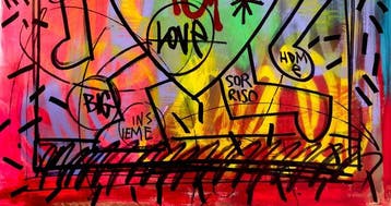 LACRISS (1990) - Love - Lacriss X Haring - XL, Antiquités & Art