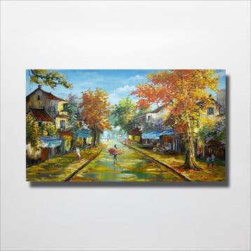 Hung Richard (1966) - Au coin dune rue 100 80 cm