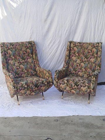 Fauteuil (2) - Textiel - Een paar fauteuils