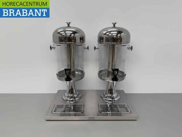 HCB Distributeur de jus de fruits en acier inoxydable - 2 x, Verzenden