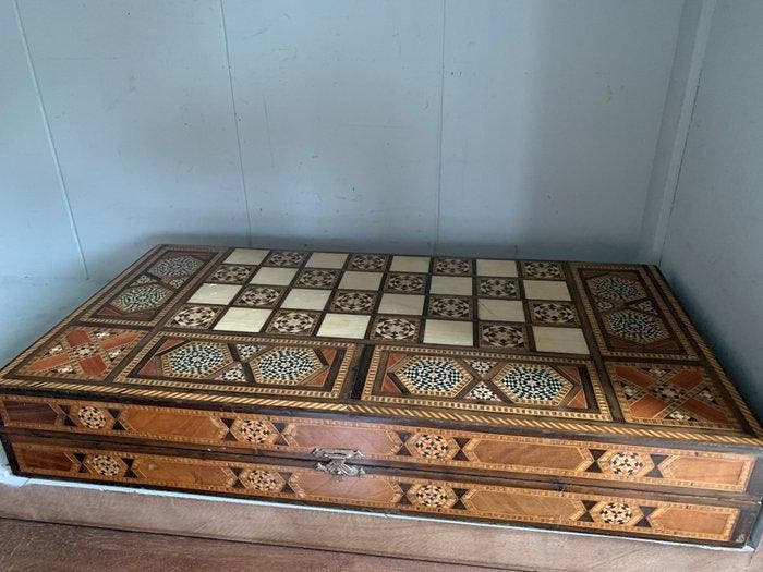 Exclusieve Topkapi/Ottomaans Schaak - backgammon (tavla), Antiquités & Art, Antiquités | Autres Antiquités