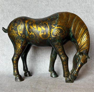 Exclusief Han-Dynastie Stijl Paard 36.5 cm - Bronze - Chine