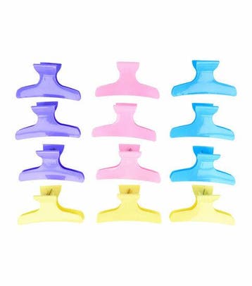Styling Tool – Kappersklemmen – Blauw Paars Geel Roze – Set