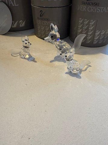 Swarovski - Figure - Swarvoski vossen familie (3) - Cristal