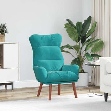 vidaXL Fauteuil Turquoise 69 x 74 x 93 cm Fluweel, Huis en Inrichting, Verzenden, Nieuw