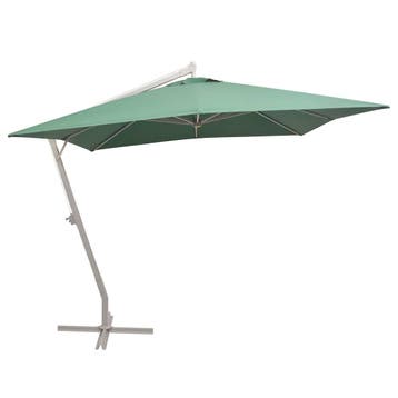 vidaXL Zweefparasol met aluminium paal 300x300 cm groen, Verzenden