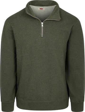 Levis Sweat Half Zip Olive maat Maat 46 (S) of kleiner Heren, Verzenden, Nieuw, Maat 46 (S) of kleiner, Levi's