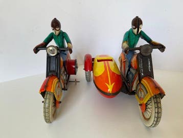 Ingra / Tekhnika - Blikken speelgoed - Motorrad mit Beiwagen