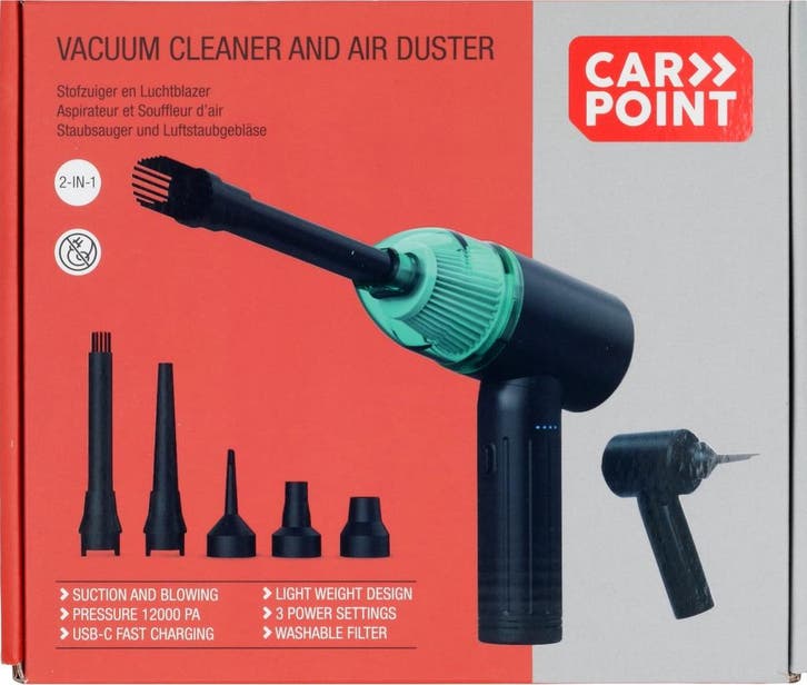 Carpoint Oplaadbare Stofzuiger en Luchtblazer, Auto diversen, Auto-accessoires, Zo goed als nieuw, Verzenden