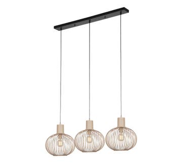 Trio GILA hanglamp | E27 Fitting | zand | 120 x 33 cm | IP20, Verzenden, Nieuw