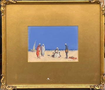 Duncan Webb (1832 - 1901) - Scene orientaliste - le marchand