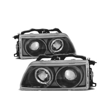 Phares Pour Honda Crx 90-92 Angel Eyes Fond Noir, Autos : Pièces & Accessoires, Verzenden