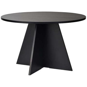 Evila Modern Black Dining Table, 120 X 120 X 75 Cm 100%, Huis en Inrichting, Verzenden, Nieuw, 100 tot 150 cm, Scandinavisch